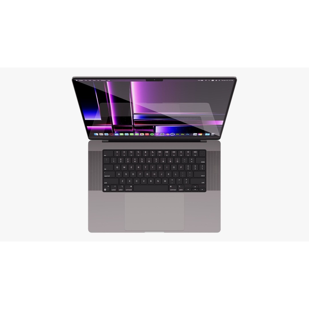 Apple MacBook Pro 16 3D Model – High Detail PBR Asset, FBX & OBJ - View 16
