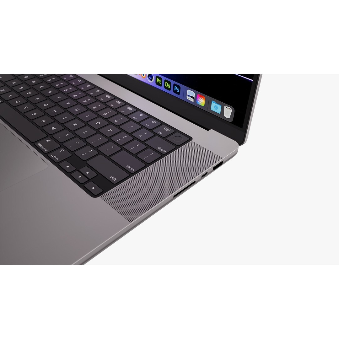 Apple MacBook Pro 16 3D Model – High Detail PBR Asset, FBX & OBJ - View 23