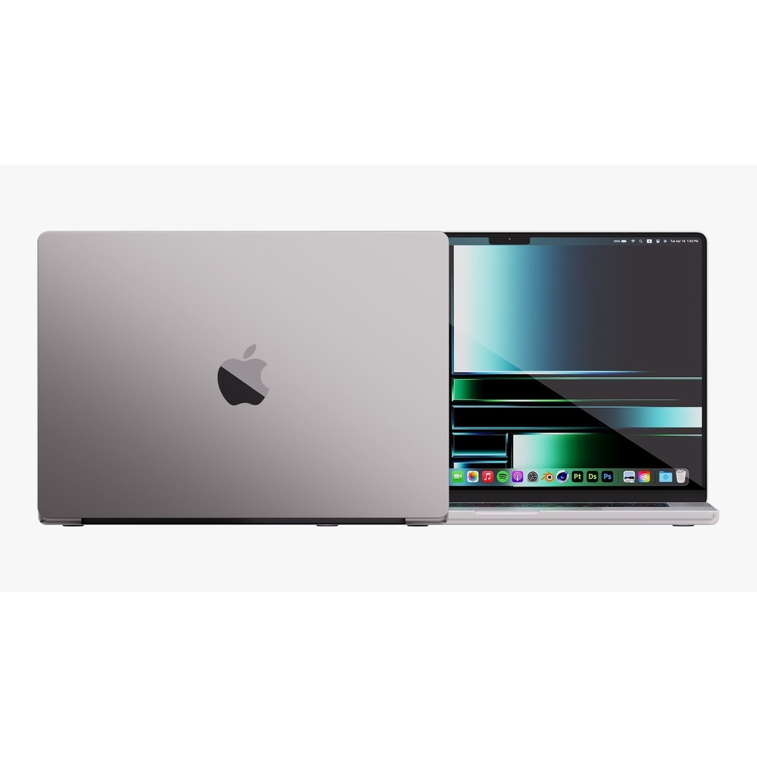 Apple MacBook Pro 16 3D Model – High Detail PBR Asset, FBX & OBJ - View 7