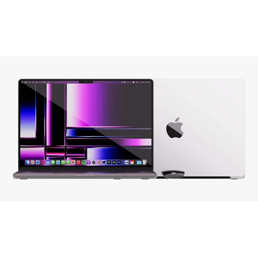 Apple MacBook Pro 16 3D Model – High Detail PBR Asset, FBX & OBJ - View 8