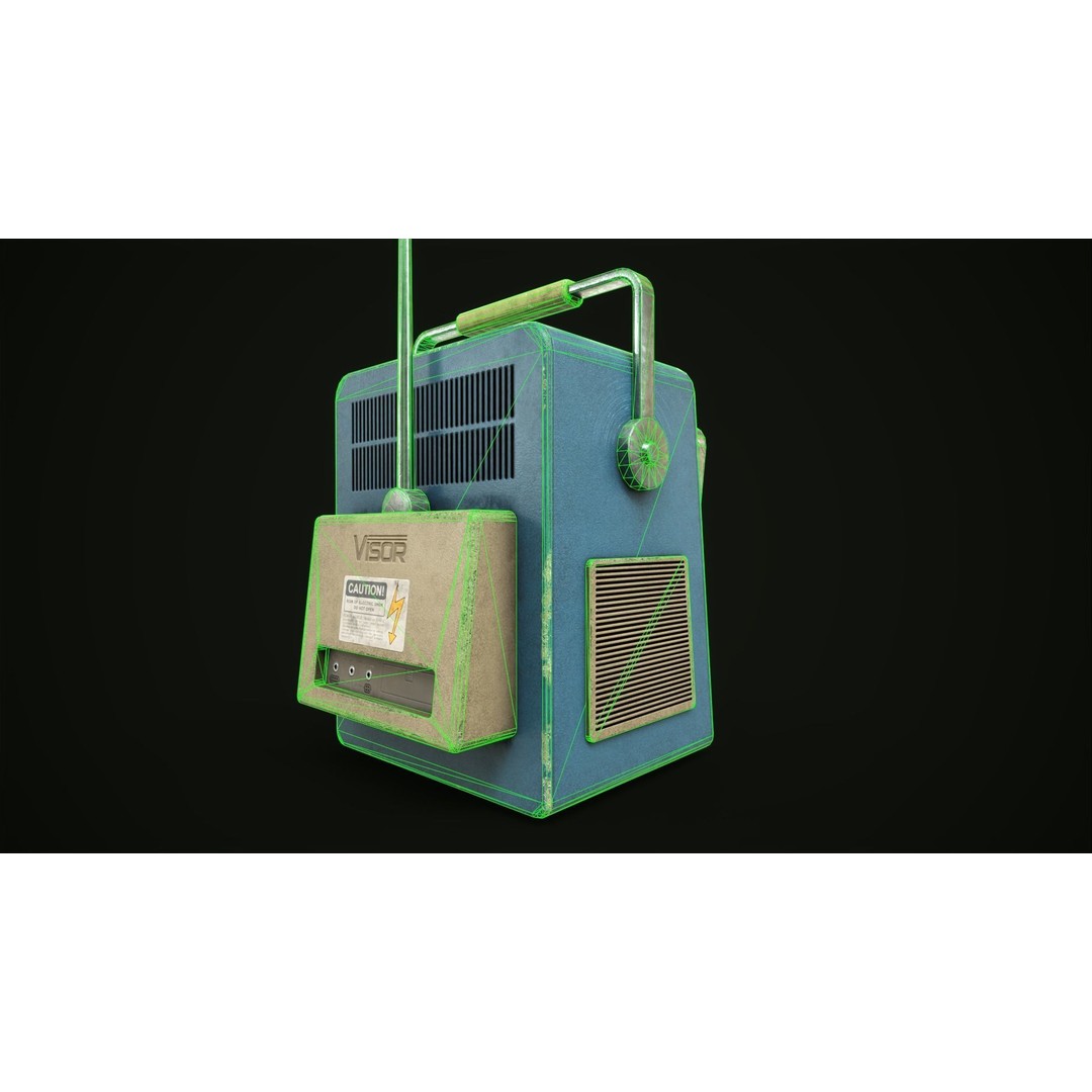 Retro TV 3D Model – Low Poly Game Ready Asset, FBX, Blender