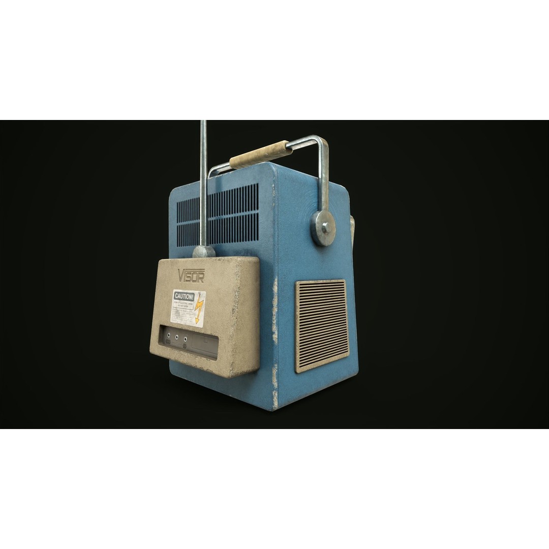 Retro TV 3D Model – Low Poly Game Ready Asset, FBX, Blender - View 3