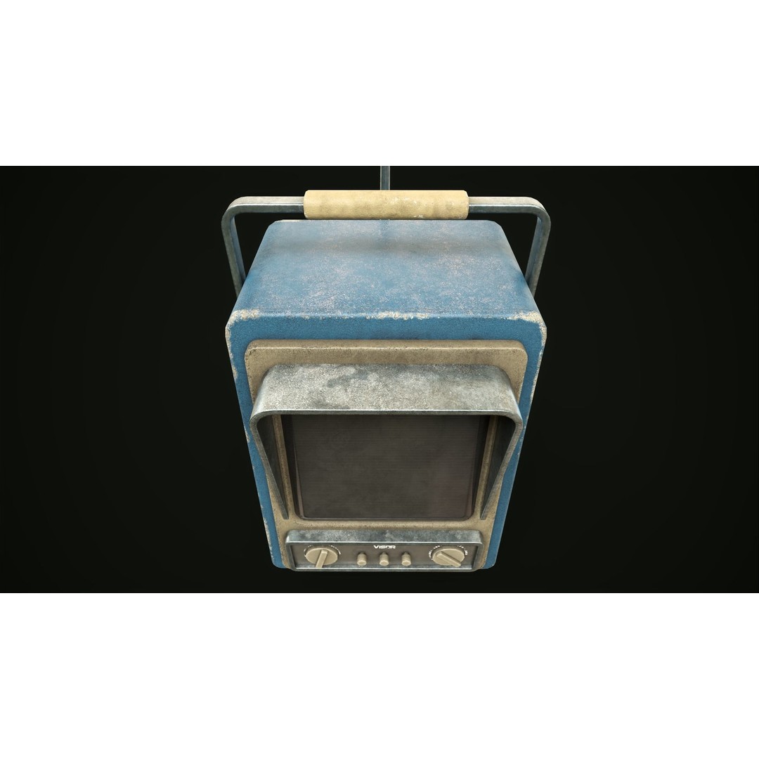 Retro TV 3D Model – Low Poly Game Ready Asset, FBX, Blender - View 5