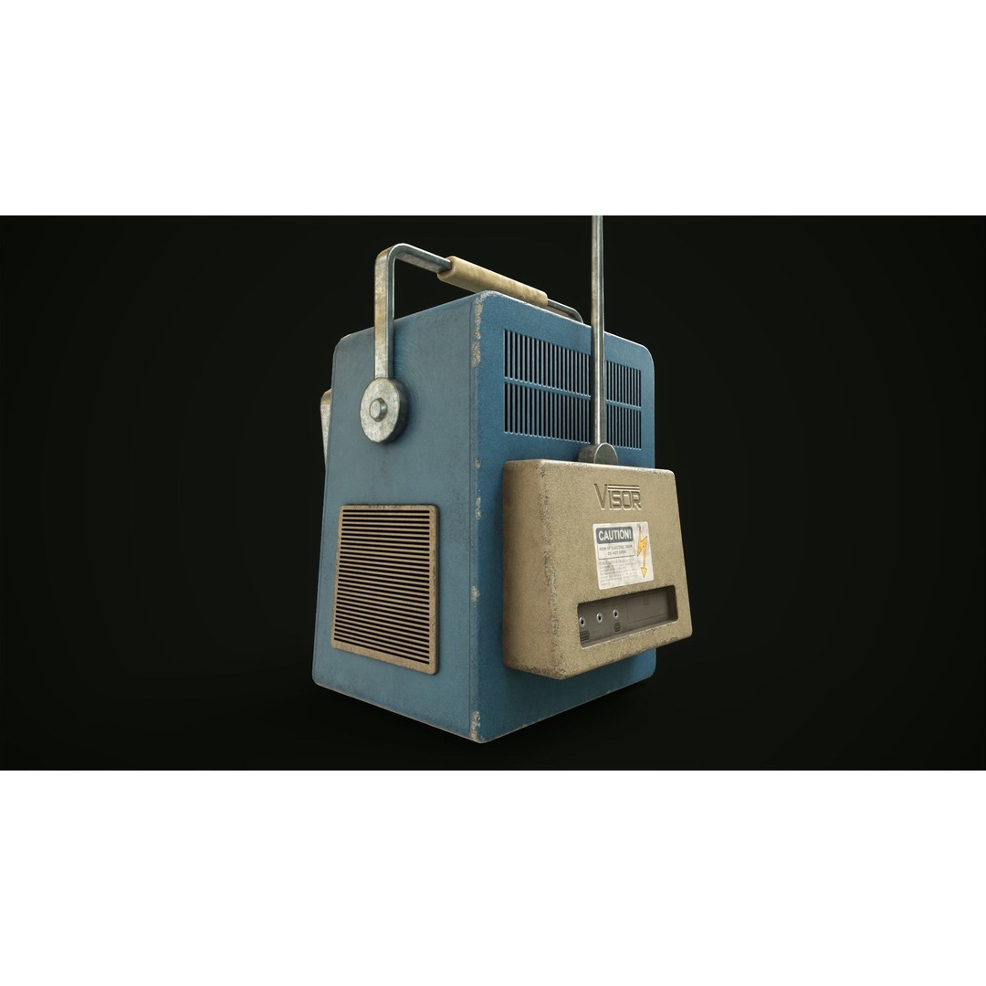 Retro TV 3D Model – Low Poly Game Ready Asset, FBX, Blender - View 6