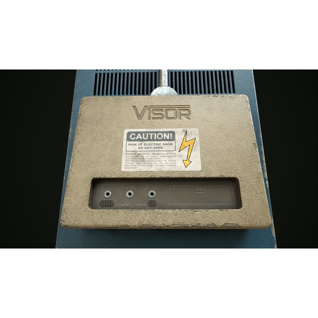 Retro TV 3D Model – Low Poly Game Ready Asset, FBX, Blender - View 7