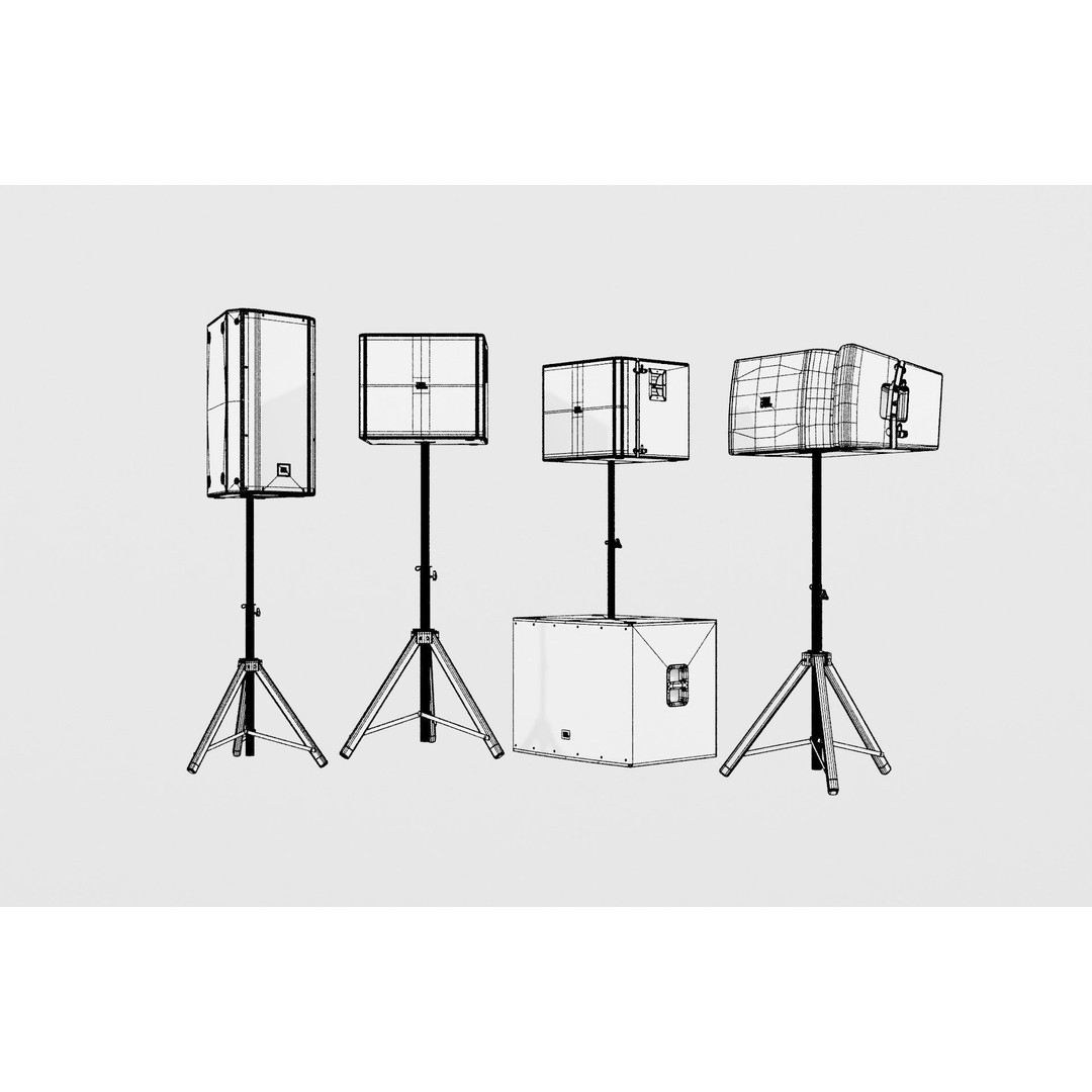 Professional Loudspeaker 3D Model – High Poly PBR Asset, FBX & Blender
