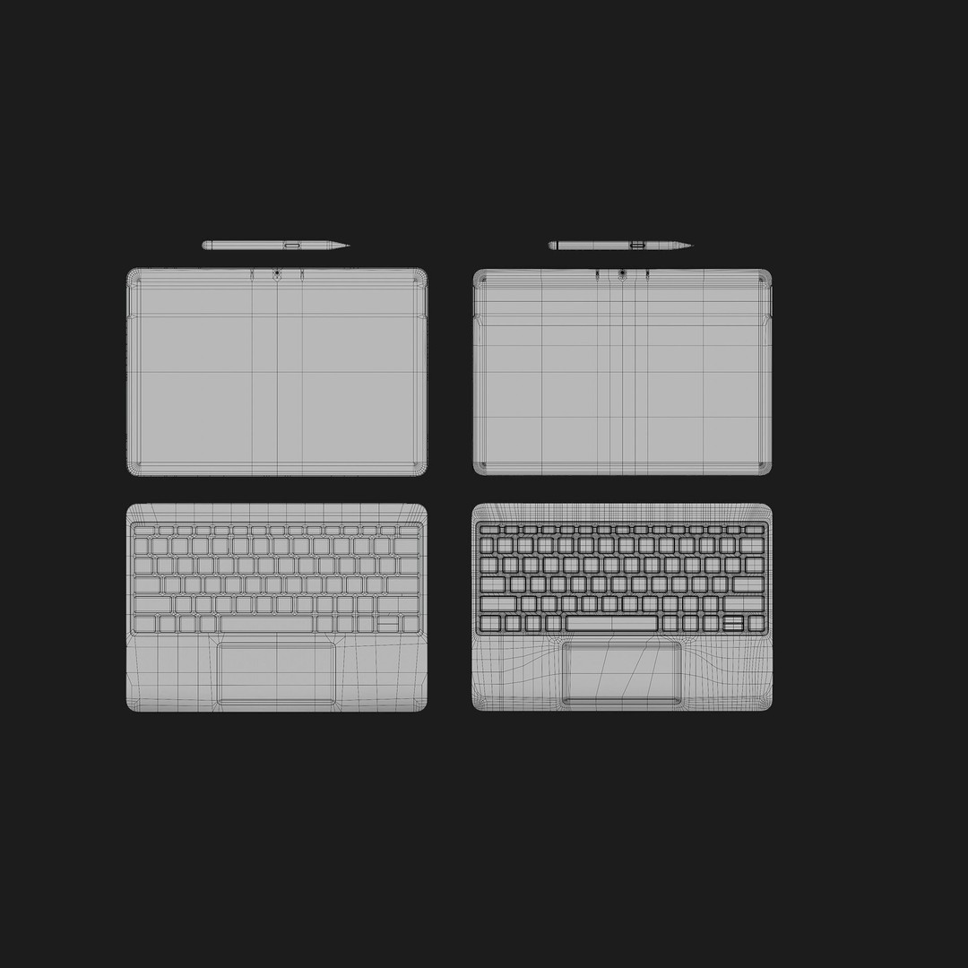 Surface Pro 12 3D Model – Low Poly Tablet with Rigging, FBX - View 13