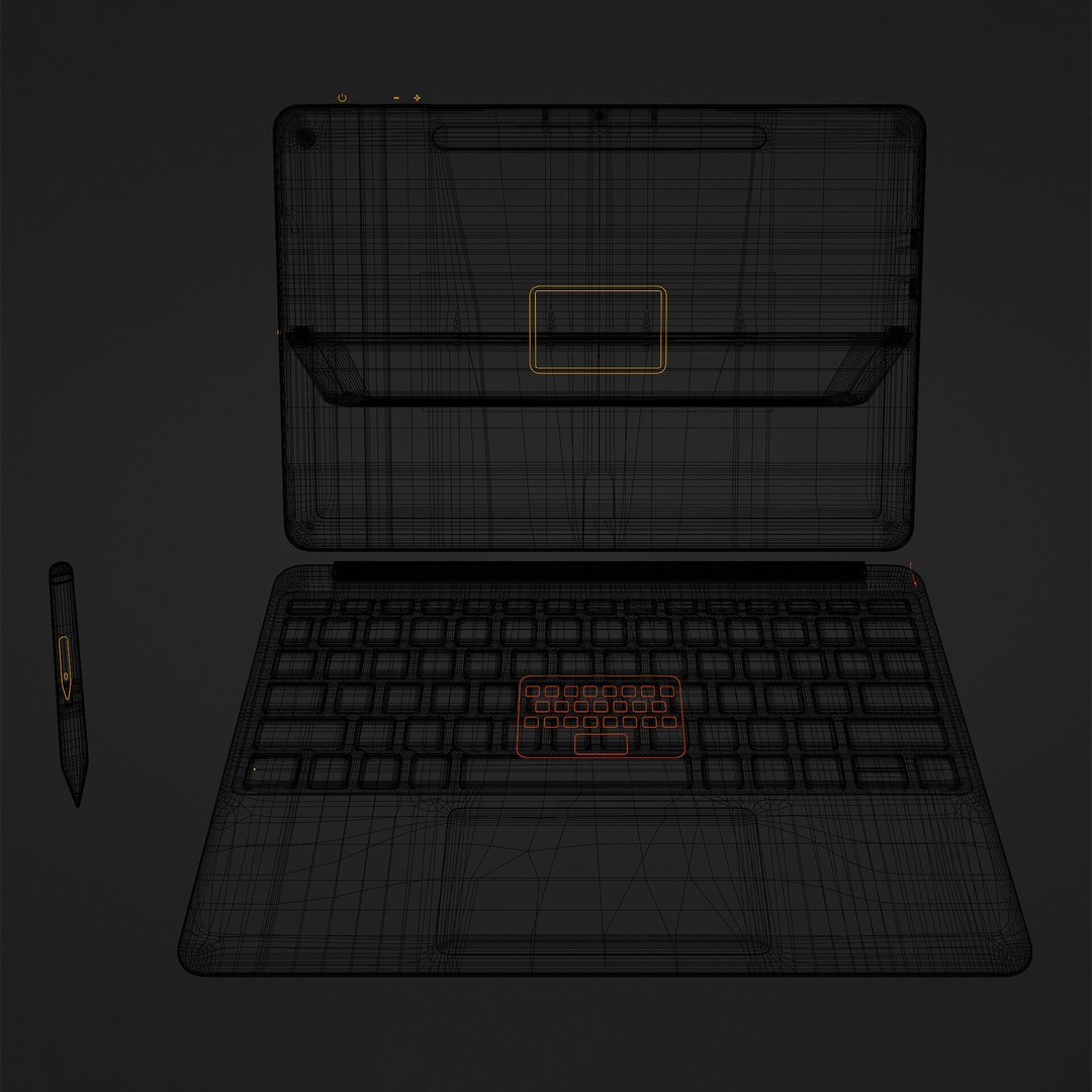 Surface Pro 12 3D Model – Low Poly Tablet with Rigging, FBX - View 14