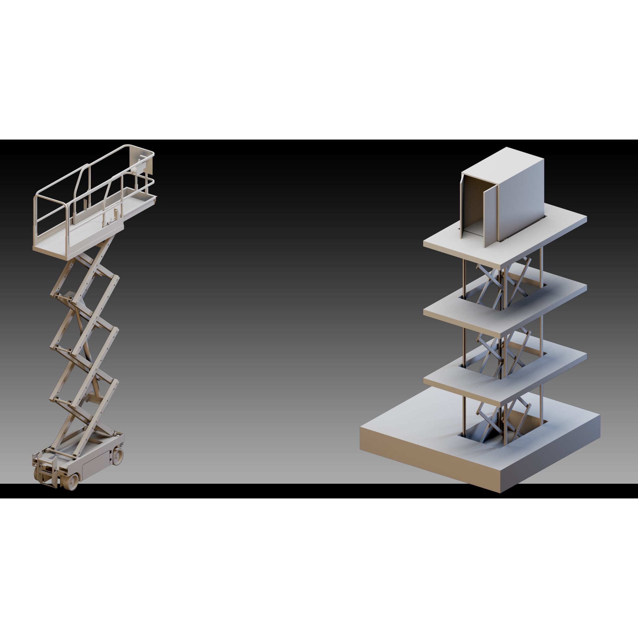 Elevators and Escalators - High-Detail 3D Model - View 12