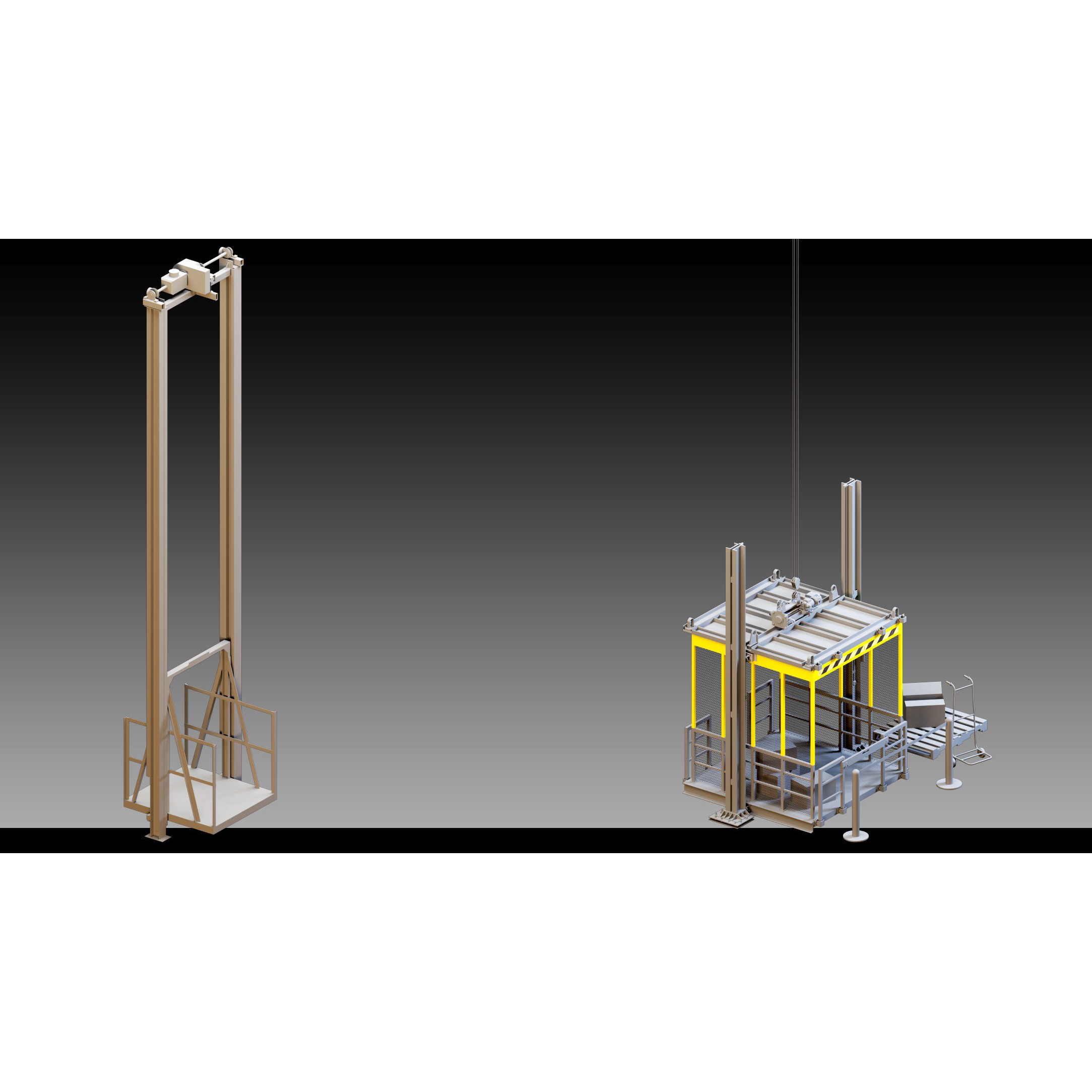 Elevators and Escalators - High-Detail 3D Model - View 13