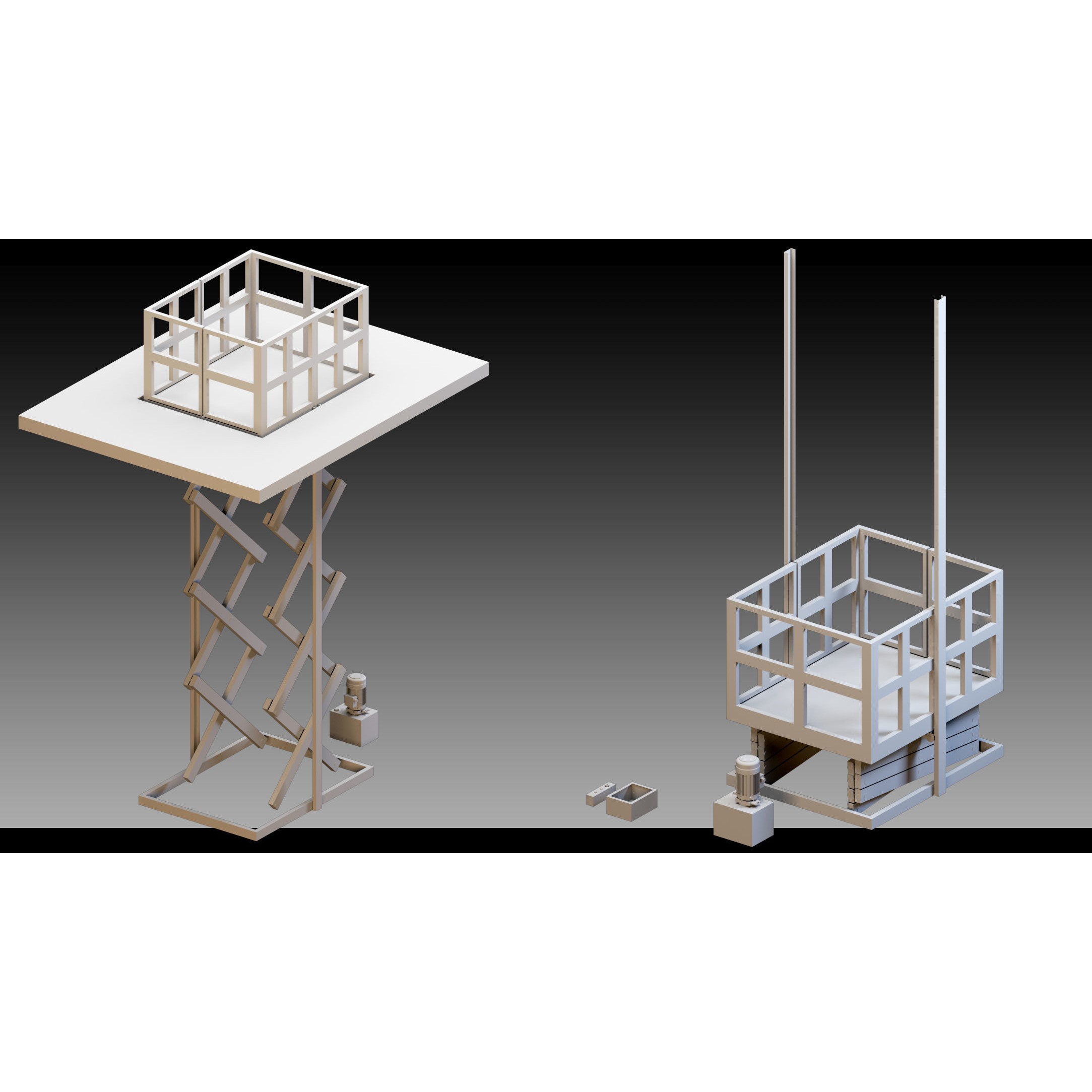 Elevators and Escalators - High-Detail 3D Model - View 14