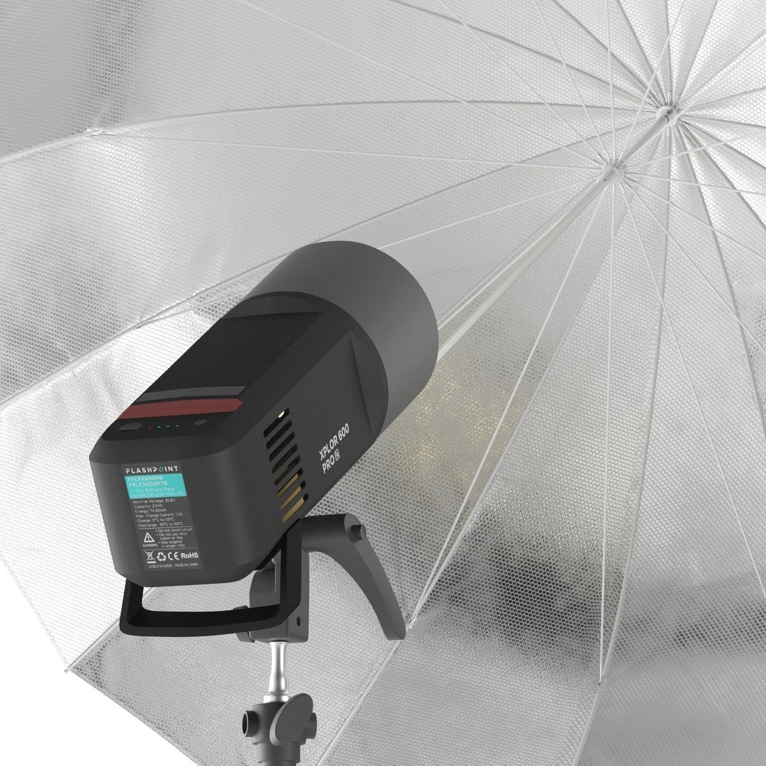Photo Studio Lighting Set 3D Model – PBR Textured Softbox & Umbrella - View 5