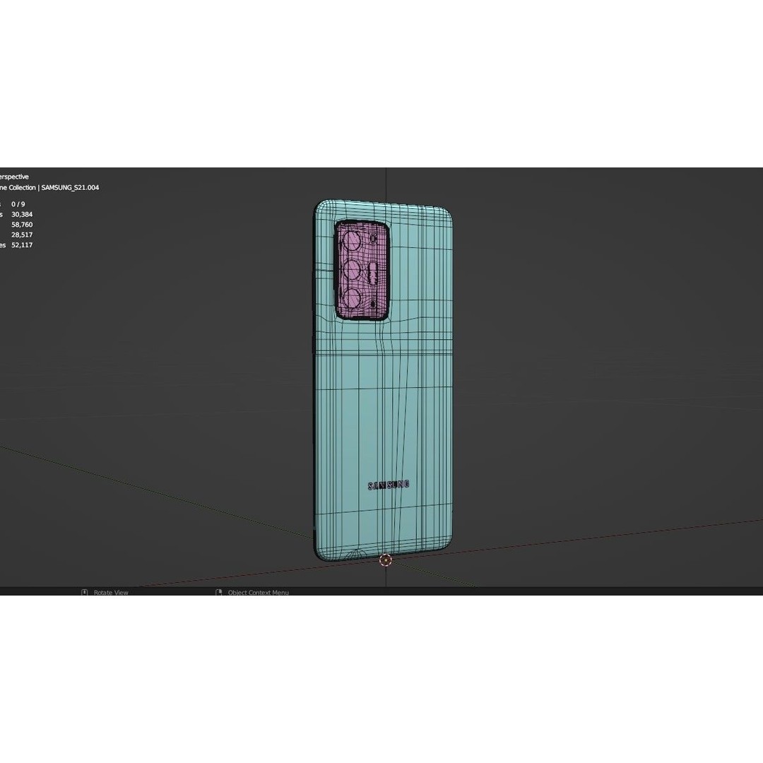 Samsung Galaxy S21 Ultra 3D Model – Low Poly Game Asset, FBX, Blender