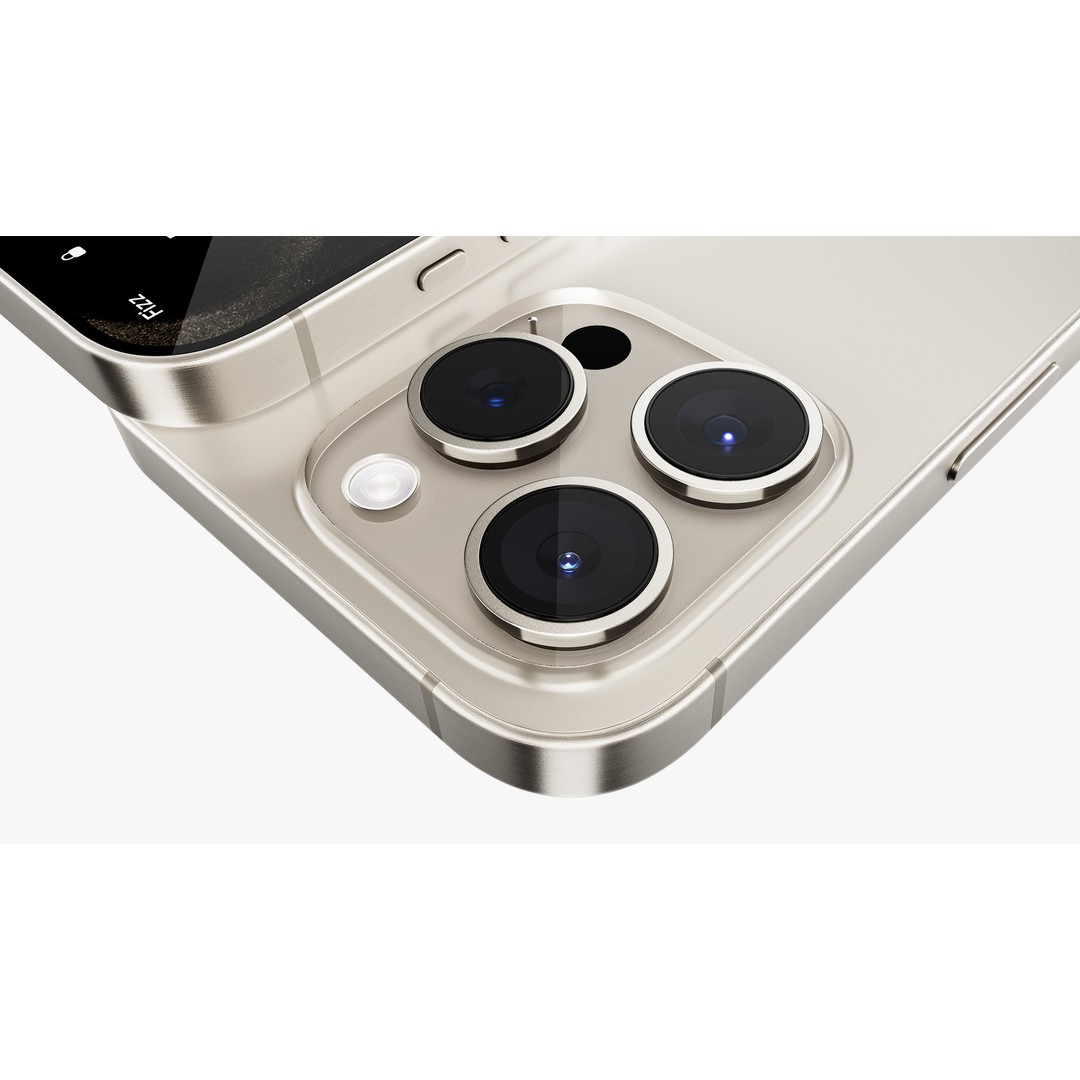 Apple iPhone 15 Pro 3D Model – High Poly Natural Titanium, PBR Textures - View 18