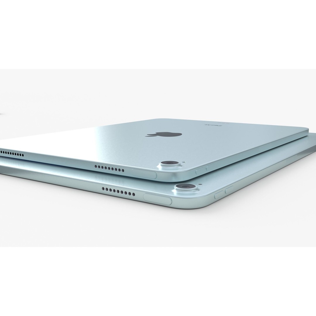 Apple iPad Air 2024 3D Model – Blue Collection with Magic Keyboard & Pencil - View 11