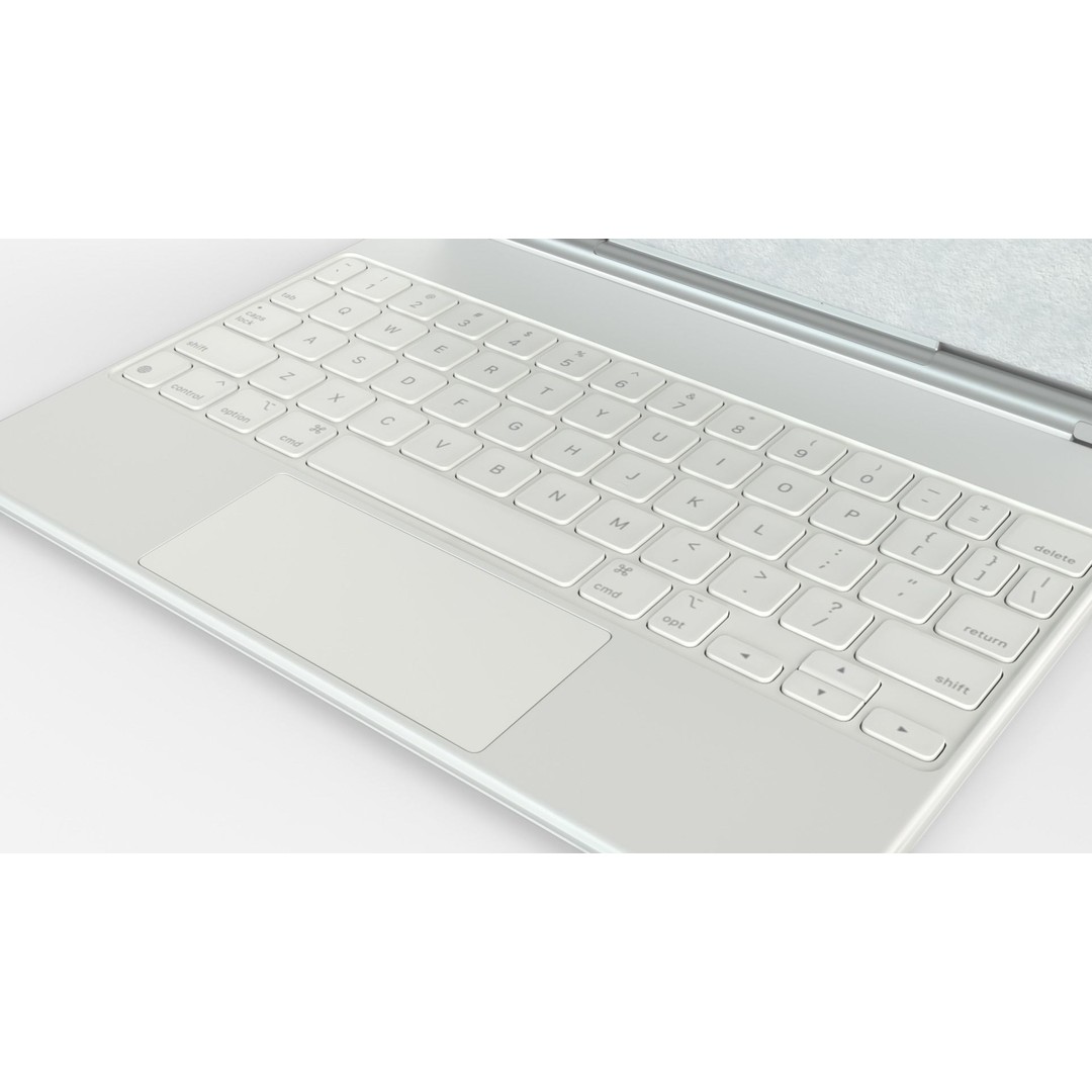 Apple iPad Air 2024 3D Model – Blue Collection with Magic Keyboard & Pencil - View 14