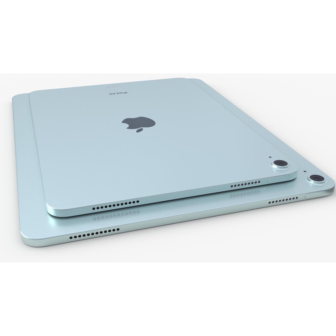 Apple iPad Air 2024 3D Model – Blue Collection with Magic Keyboard & Pencil - View 8