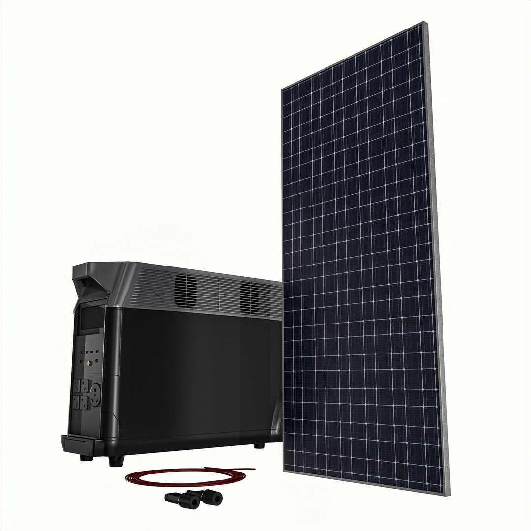 Portable Battery with Solar Panel 3D Model – Low Poly Game Asset, PBR - View 8