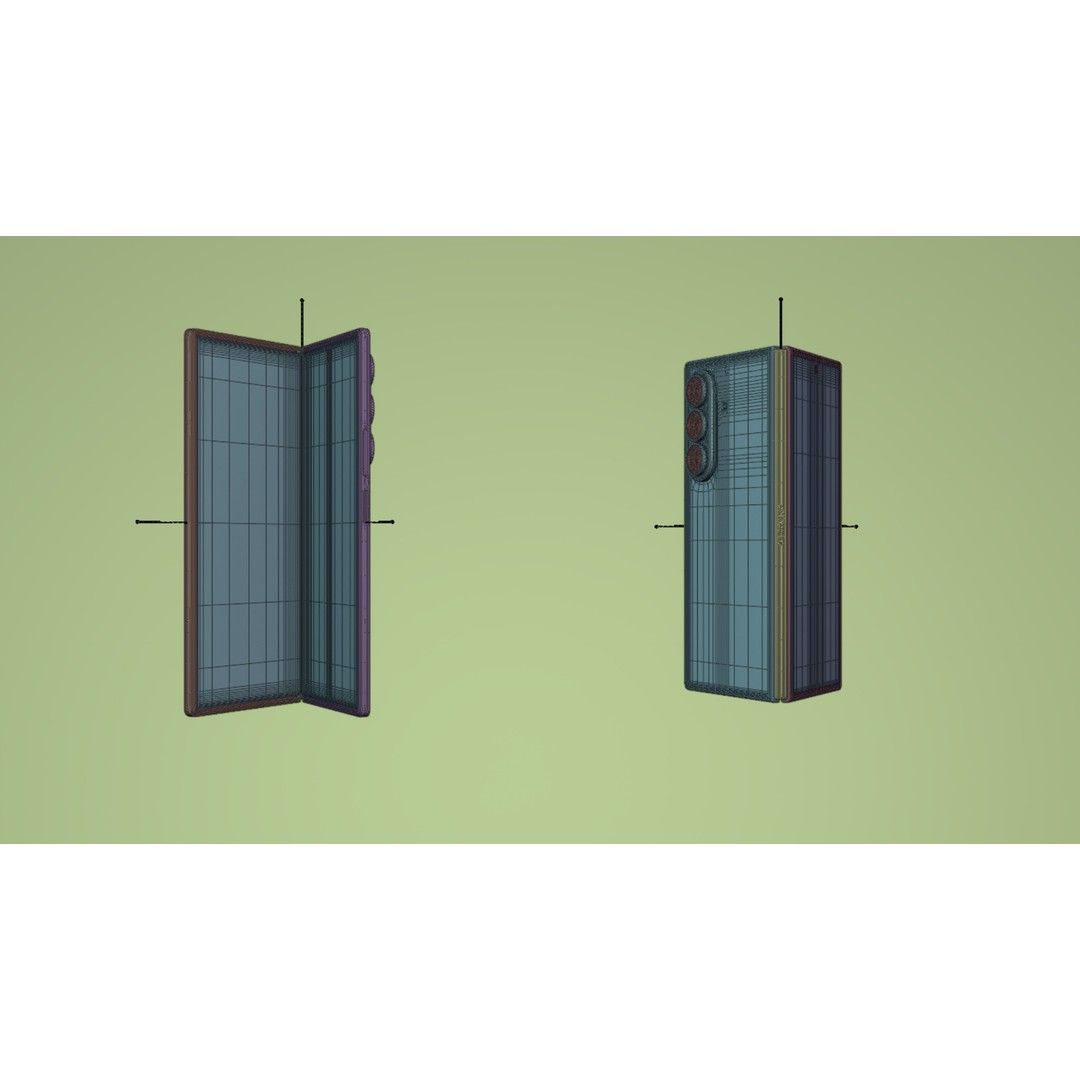 Samsung Galaxy Z Fold 7 3D Model – Rigged Animated Phone, FBX/Blender - View 15