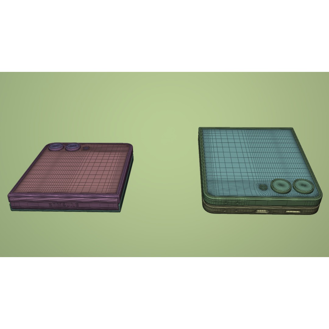 Samsung Galaxy Z Flip 7 3D Model – Realistic Rigged Phone, FBX, Blender - View 15