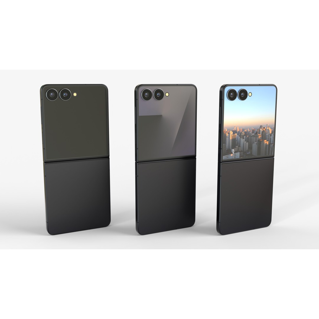 Samsung Galaxy Z Flip 7 3D Model – Realistic Rigged Phone, FBX, Blender - View 3