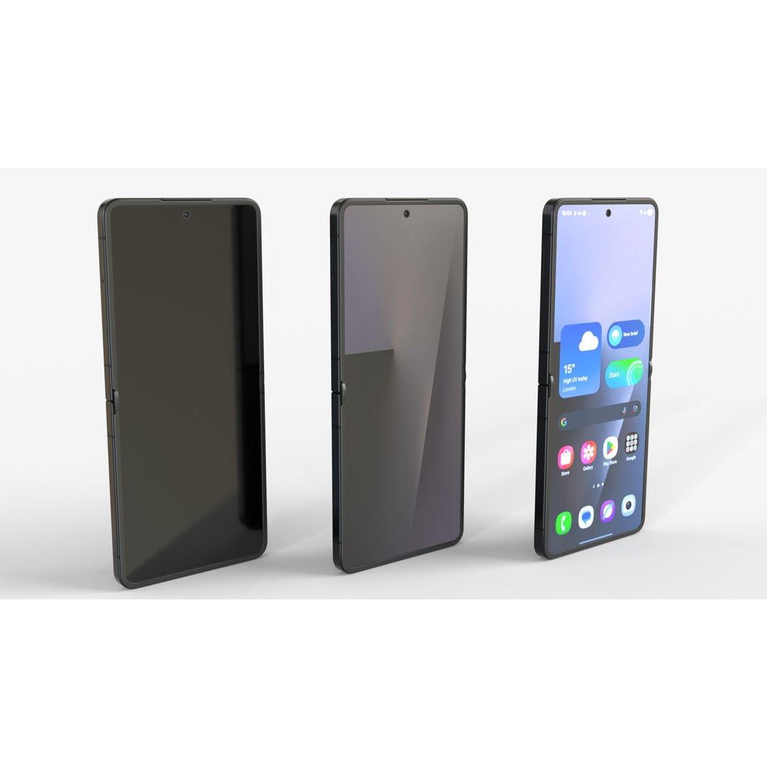 Samsung Galaxy Z Flip 7 3D Model – Realistic Rigged Phone, FBX, Blender - View 4