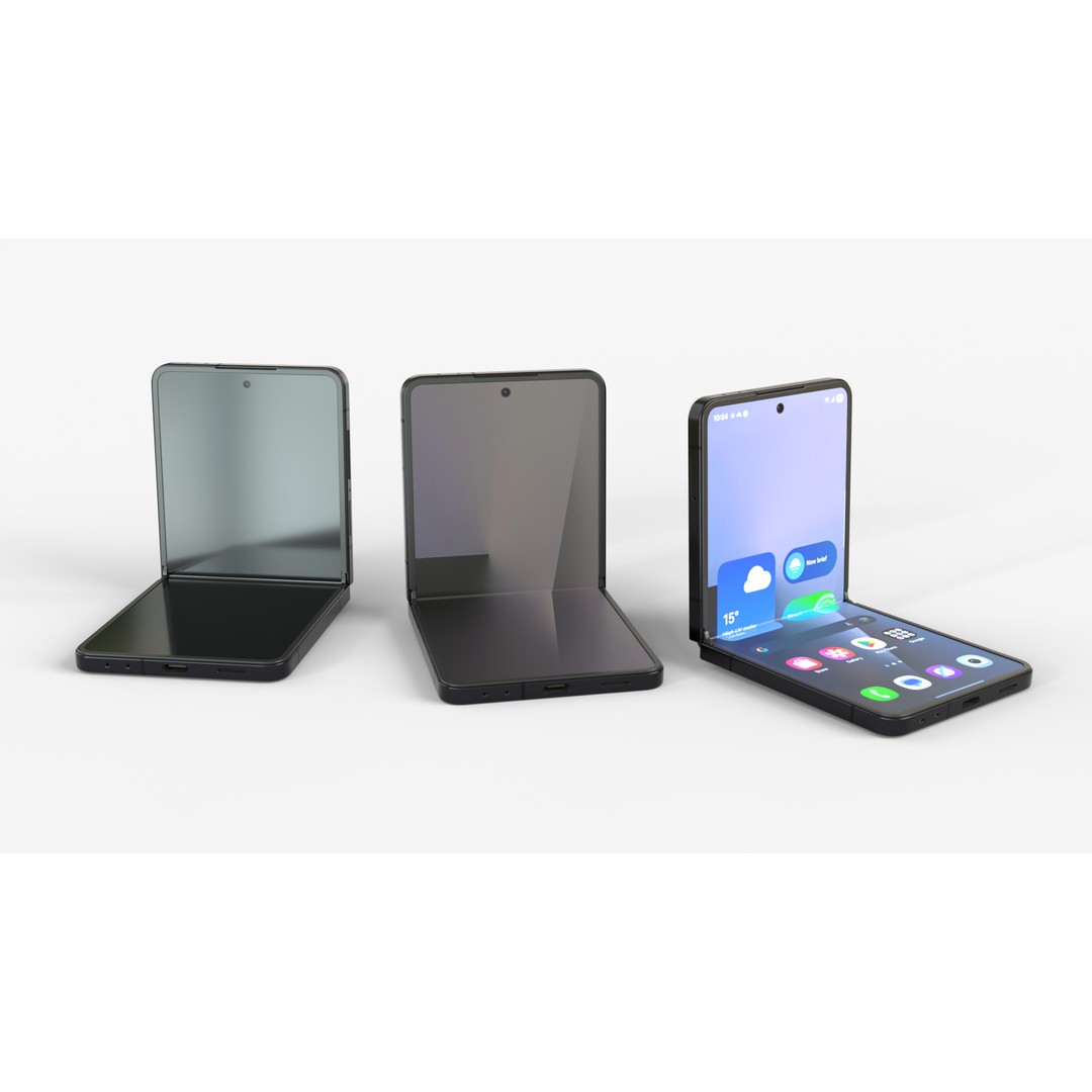 Samsung Galaxy Z Flip 7 3D Model – Realistic Rigged Phone, FBX, Blender - View 5