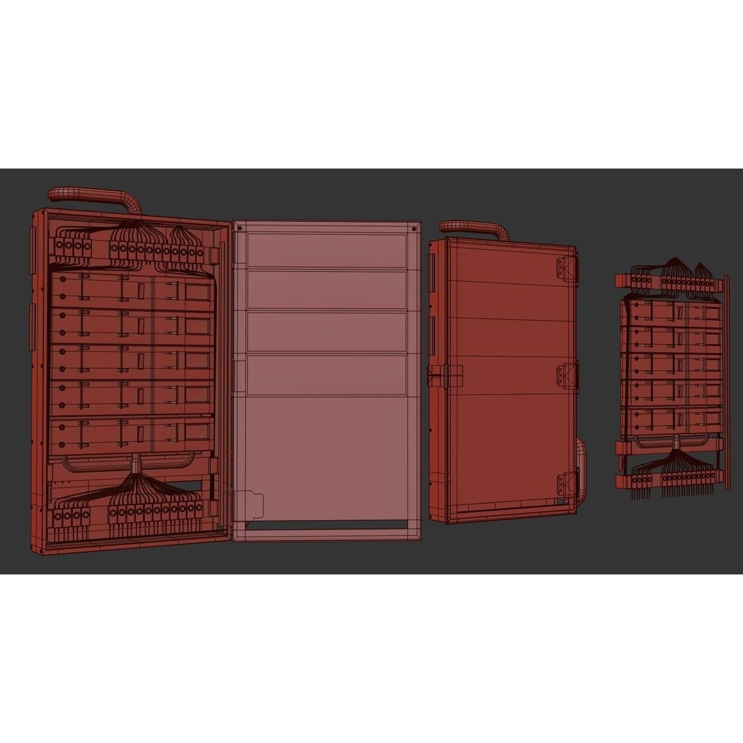 Electric Fuse Box 3D Model – Low Poly PBR Game Asset, FBX