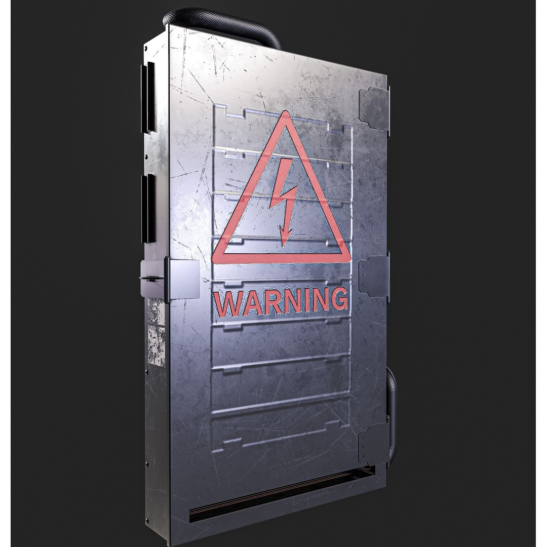 Electric Fuse Box 3D Model – Low Poly PBR Game Asset, FBX - View 15