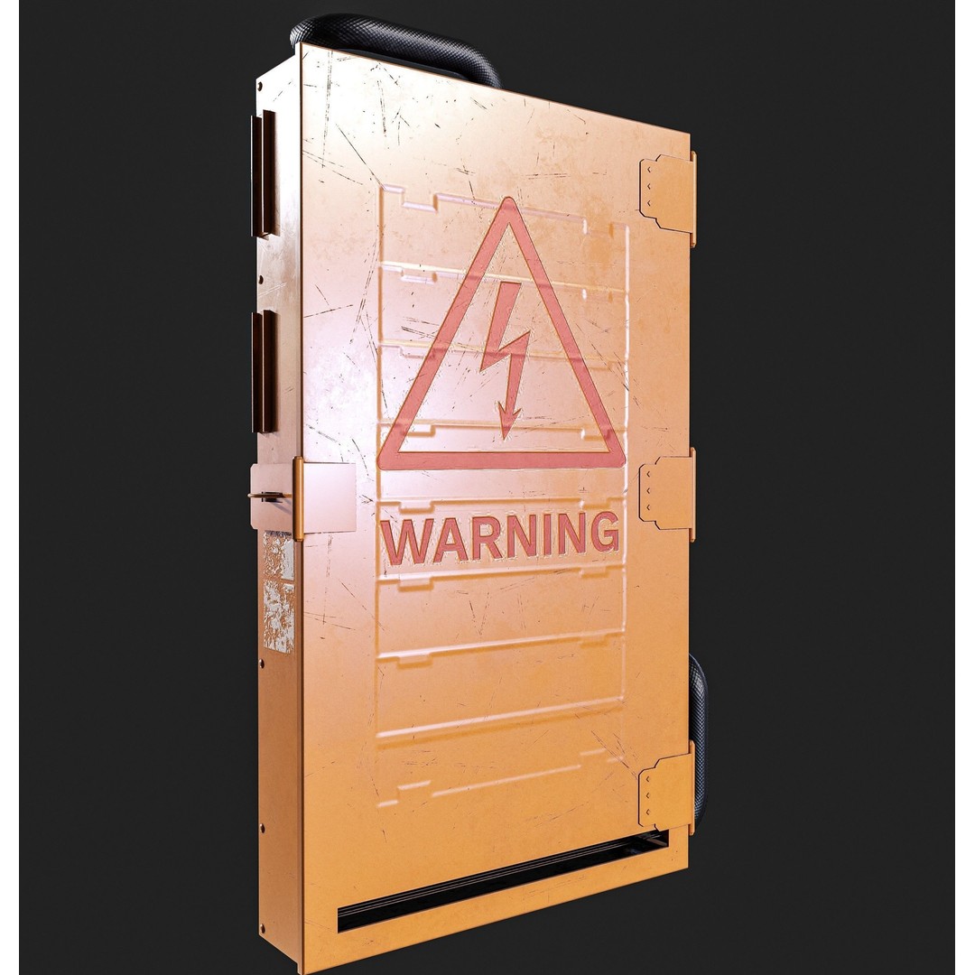 Electric Fuse Box 3D Model – Low Poly PBR Game Asset, FBX - View 6