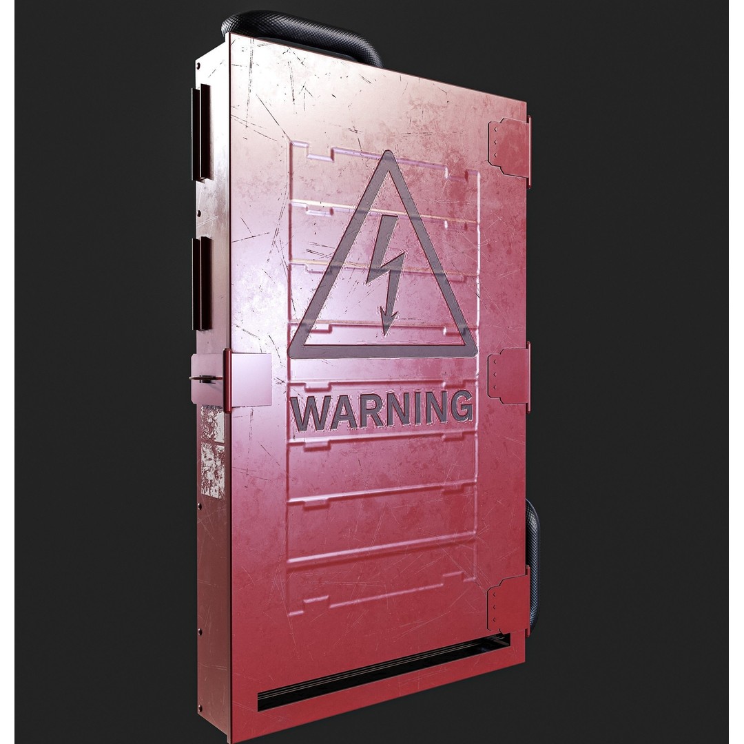 Electric Fuse Box 3D Model – Low Poly PBR Game Asset, FBX - View 7