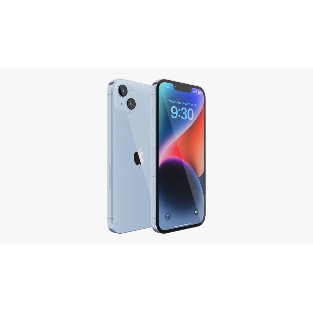 Apple iPhone 14 Plus 3D Model – High Detail PBR Collection, FBX, OBJ - View 3