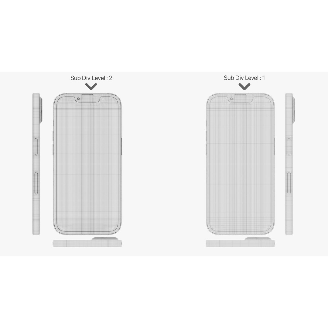 Apple iPhone 14 Plus 3D Model – High Detail PBR Collection, FBX, OBJ - View 33