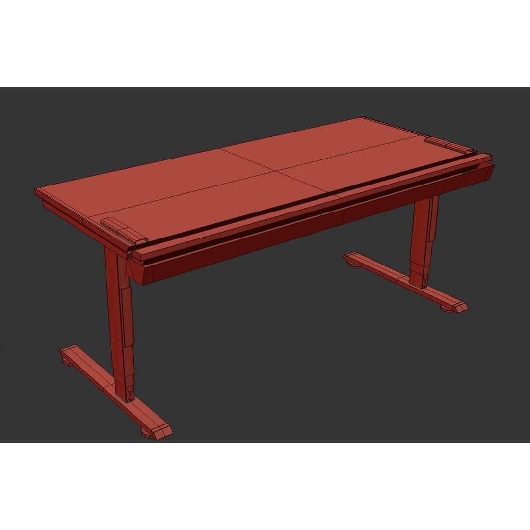 Gaming RGB Desk 3D Model – Low Poly PBR Asset for Unity & Unreal