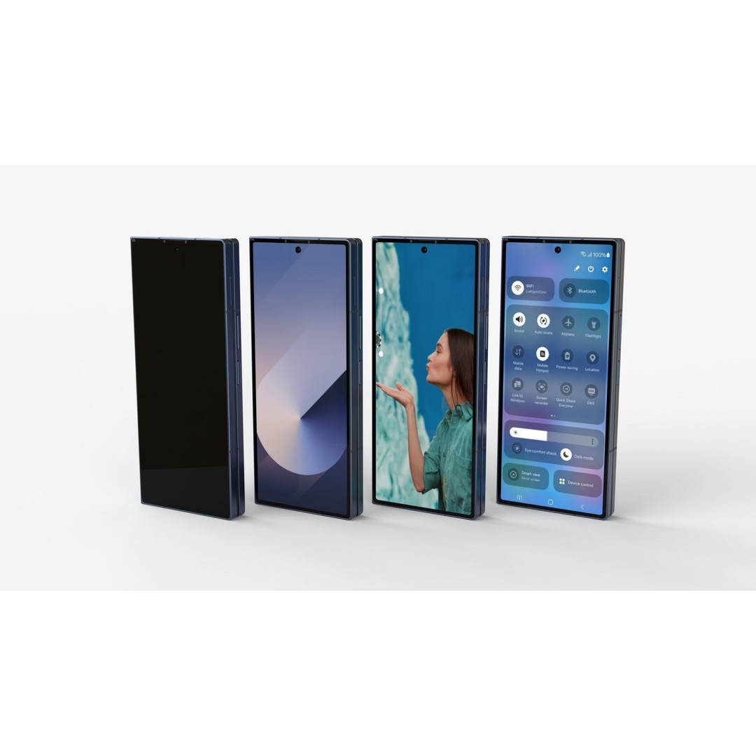 Samsung Galaxy Z Fold 6 3D Model – Realistic Rigged Animation, FBX - View 4