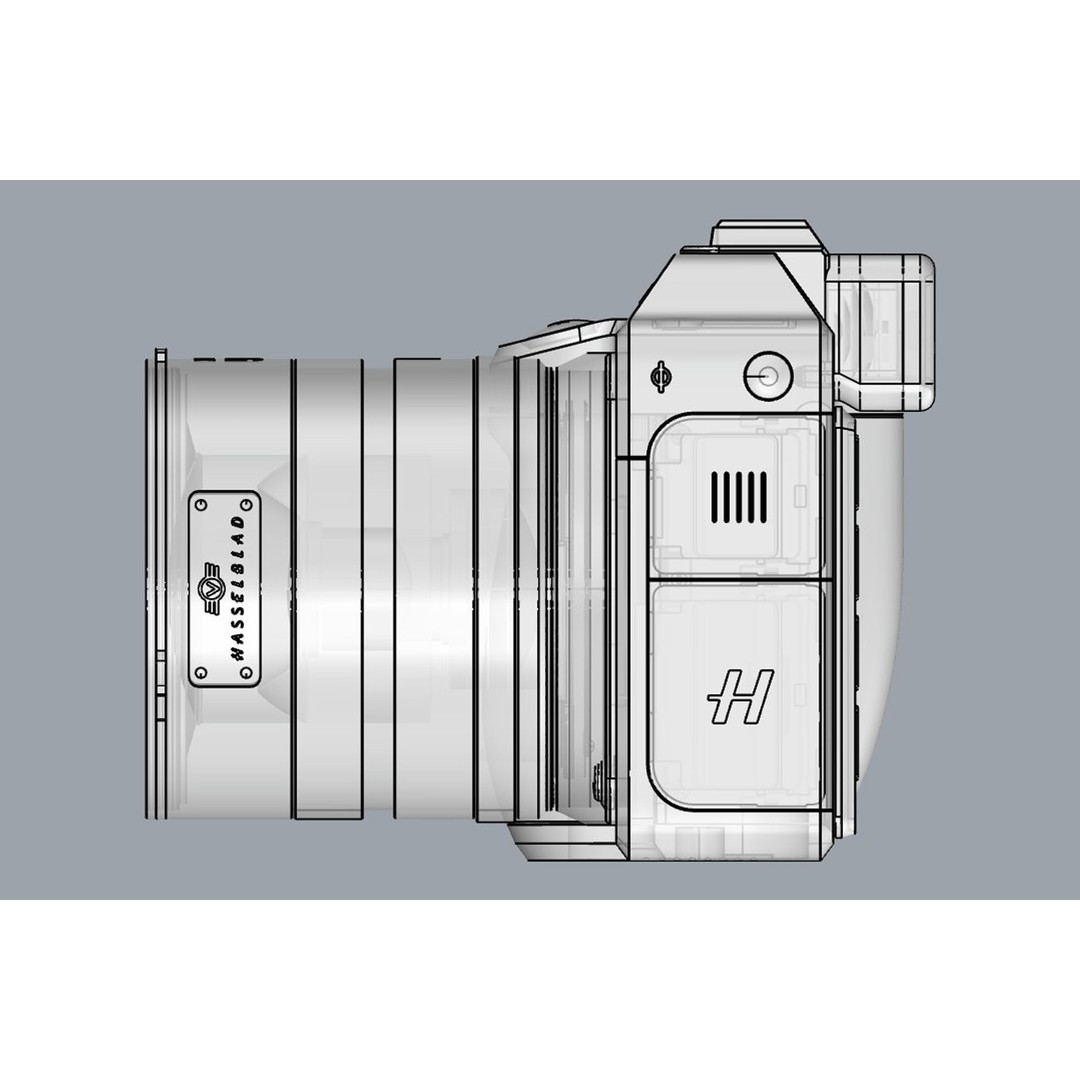 Hasselblad X2D 100C 3D Model – Realistic Camera Asset, FBX, OBJ - View 16
