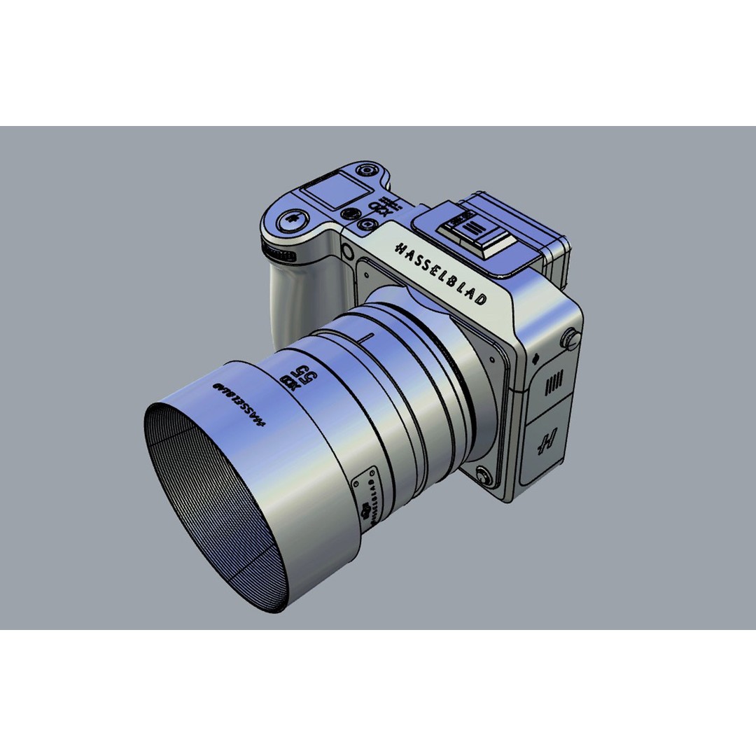 Hasselblad X2D 100C 3D Model – Realistic Camera Asset, FBX, OBJ - View 21