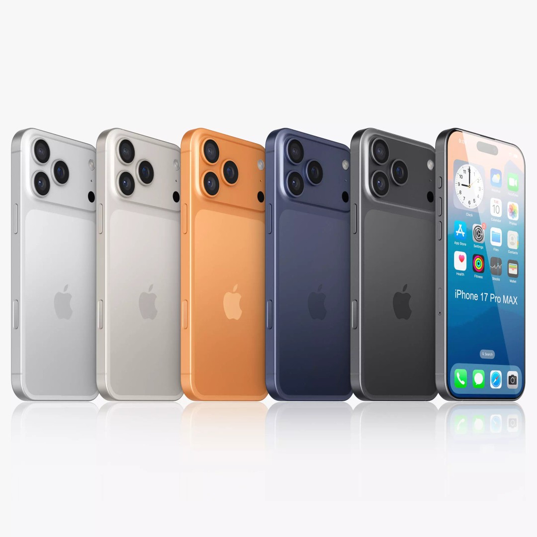 Apple iPhone 17 Pro Max v2 3D Model – Realistic PBR Game Asset, Blender, FBX - View 3