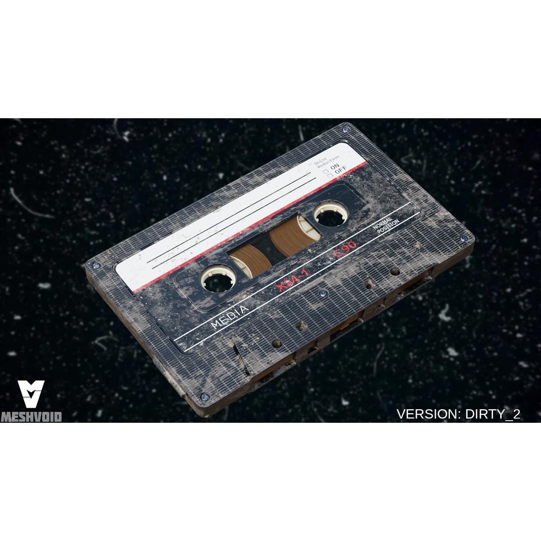 Retro Audiotape 3D Model – Low Poly Game Asset, FBX, OBJ, Blender - View 10