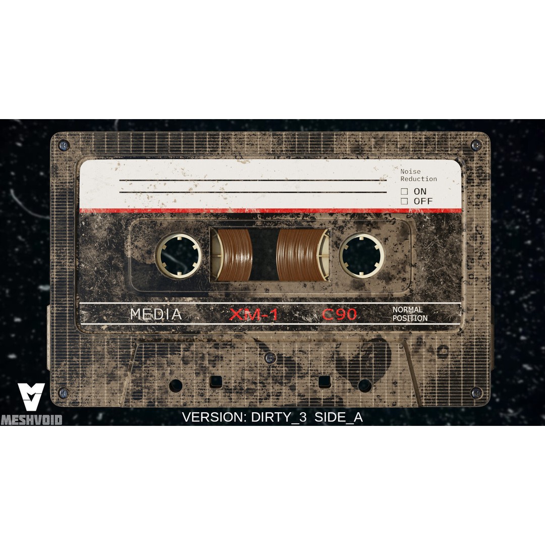 Retro Audiotape 3D Model – Low Poly Game Asset, FBX, OBJ, Blender - View 11