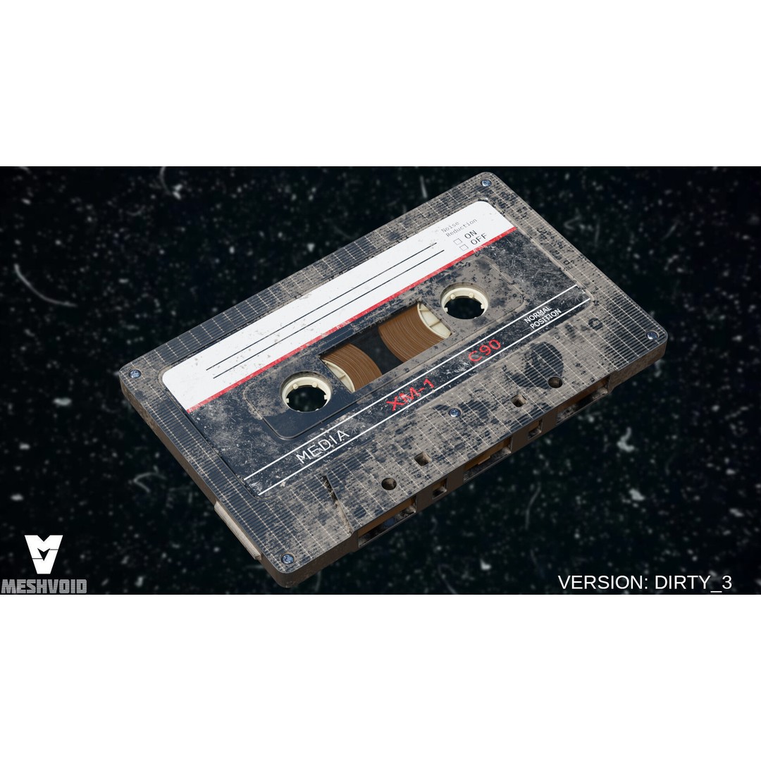 Retro Audiotape 3D Model – Low Poly Game Asset, FBX, OBJ, Blender - View 13