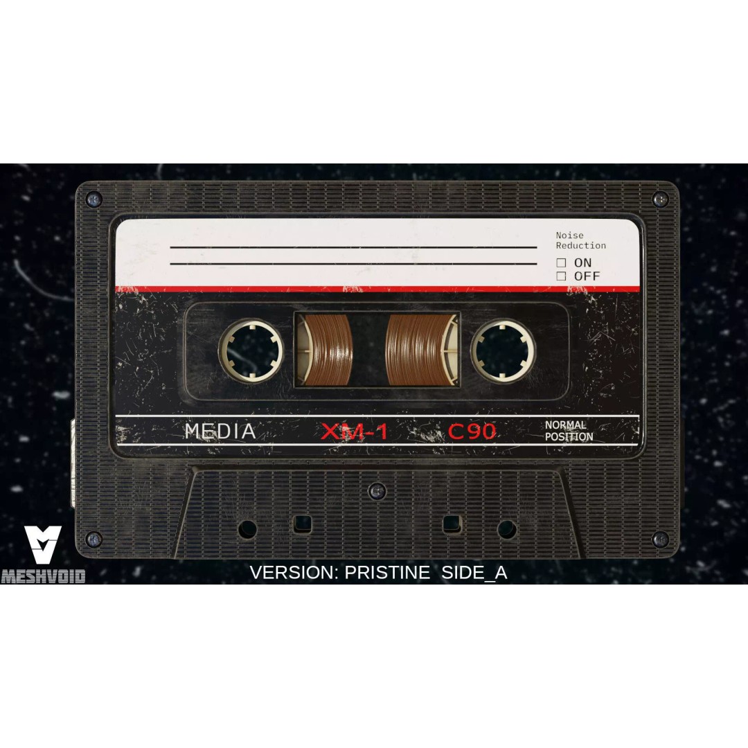 Retro Audiotape 3D Model – Low Poly Game Asset, FBX, OBJ, Blender - View 2