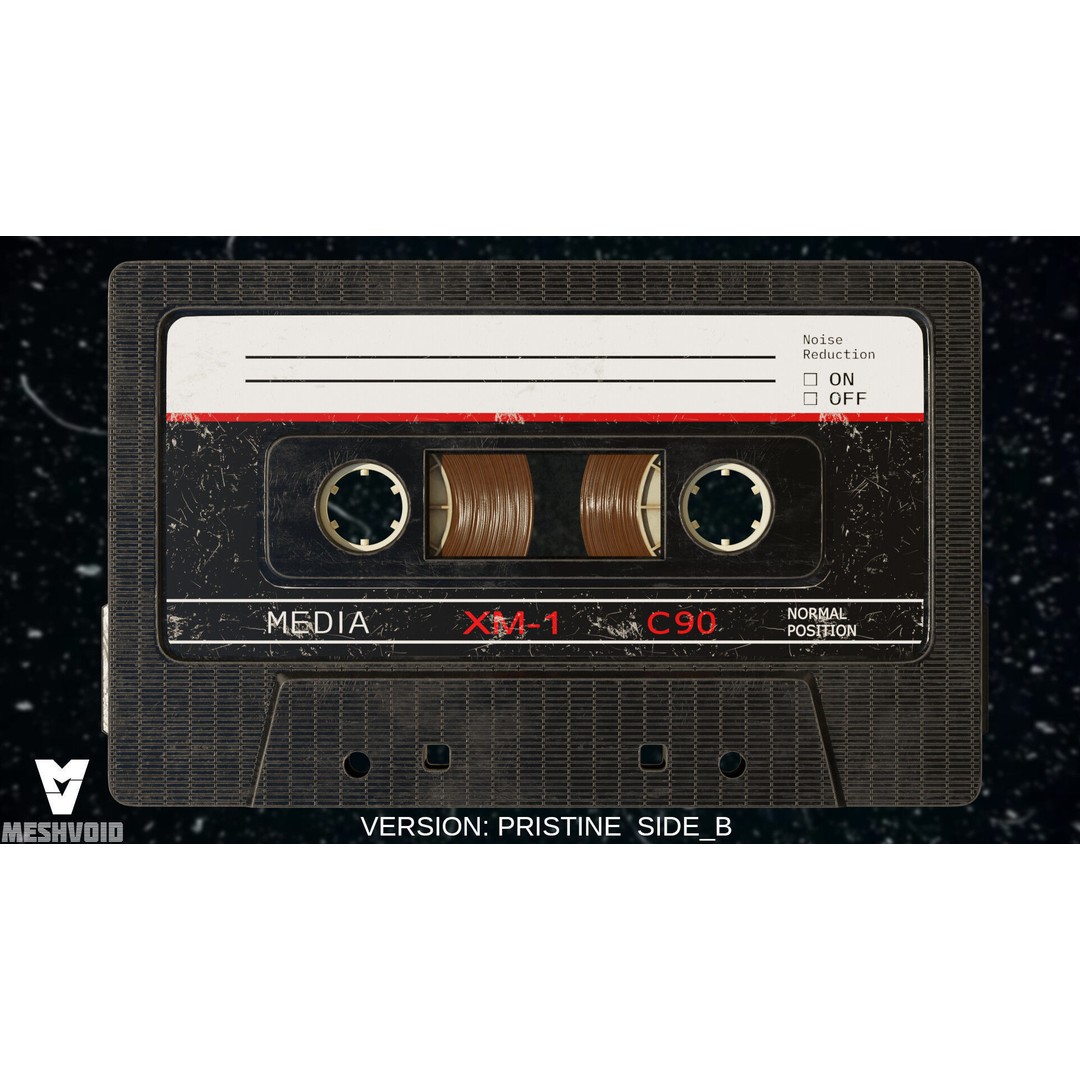 Retro Audiotape 3D Model – Low Poly Game Asset, FBX, OBJ, Blender - View 3