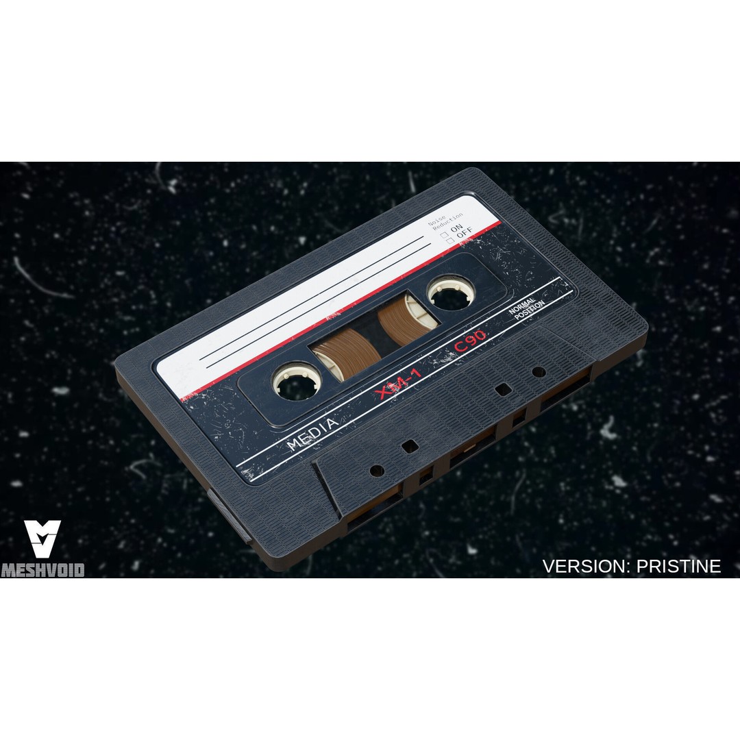 Retro Audiotape 3D Model – Low Poly Game Asset, FBX, OBJ, Blender - View 4