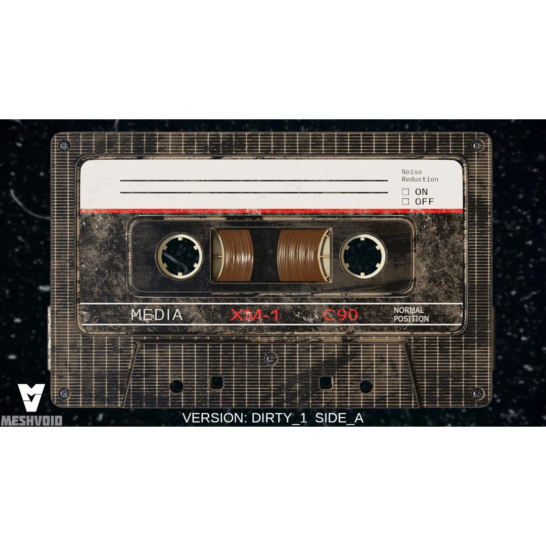 Retro Audiotape 3D Model – Low Poly Game Asset, FBX, OBJ, Blender - View 5