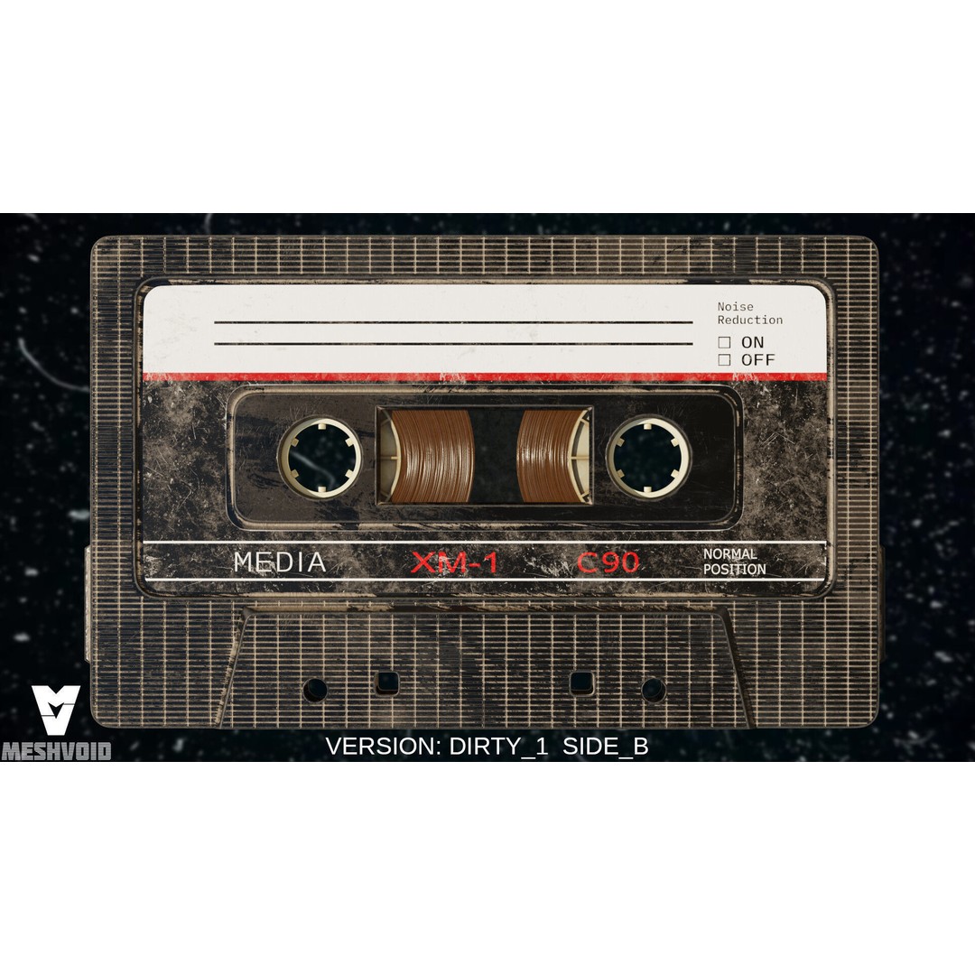 Retro Audiotape 3D Model – Low Poly Game Asset, FBX, OBJ, Blender - View 6