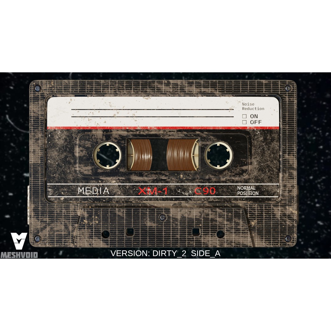 Retro Audiotape 3D Model – Low Poly Game Asset, FBX, OBJ, Blender - View 8