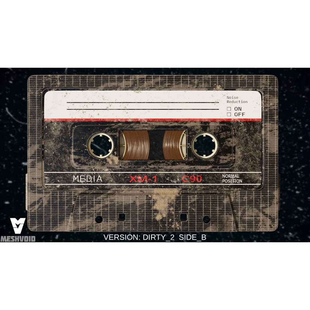 Retro Audiotape 3D Model – Low Poly Game Asset, FBX, OBJ, Blender - View 9