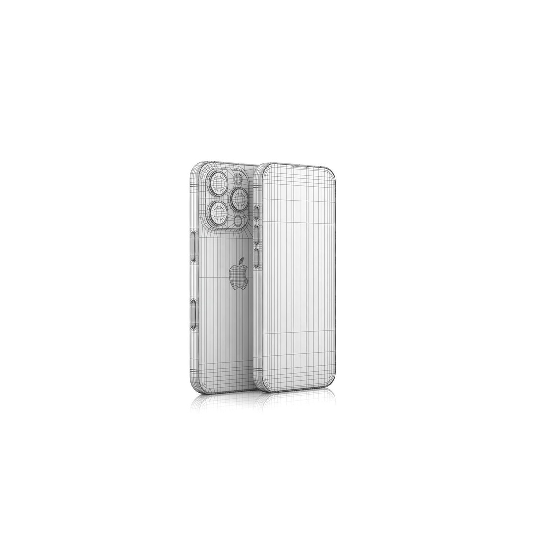 Apple iPhone 16 Pro 3D Model – Low Poly Desert Titanium, FBX, OBJ - View 15