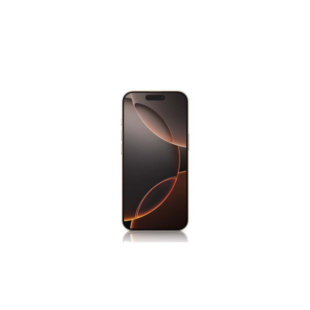Apple iPhone 16 Pro 3D Model – Low Poly Desert Titanium, FBX, OBJ - View 3